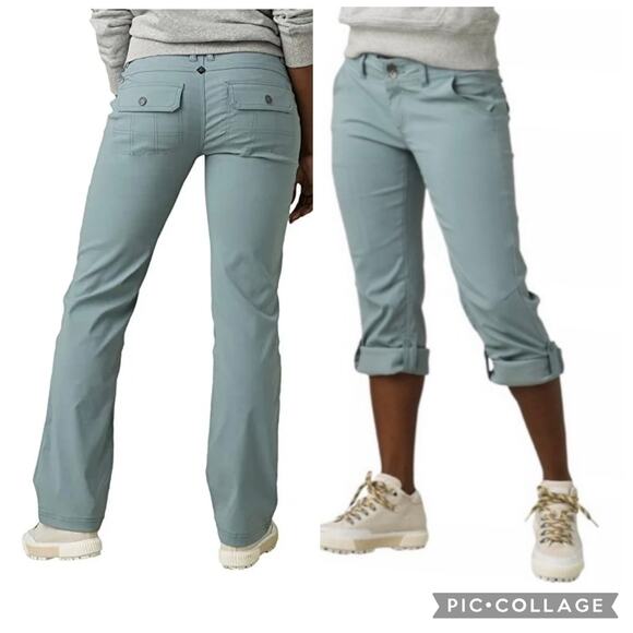 Prana Halle Convertible Hiking Pant Straight – Women’s Size 2 Smoky Blue Green - Picture 10 of 12
